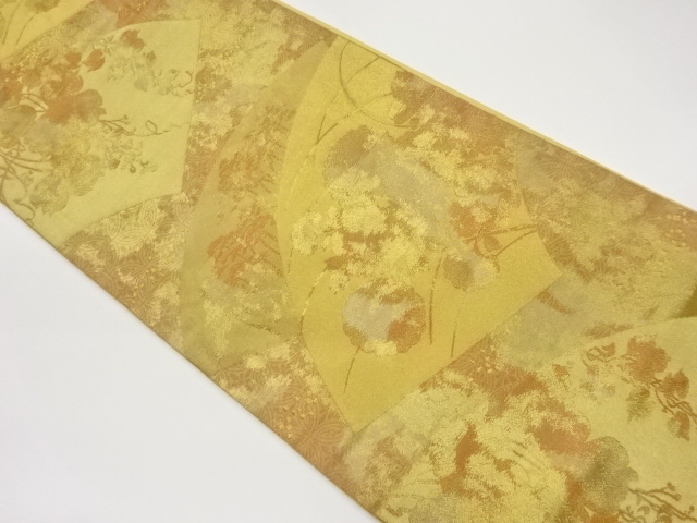 JAPANESE FUKURO OBI / WOVEN FLORAL PLANTS